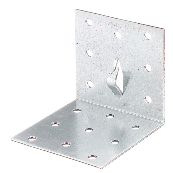 Lochplattenwinkel, Fixierkralle z.Einschlagen, sendzimirverzinkt, TxHxB 60x60x60mm
