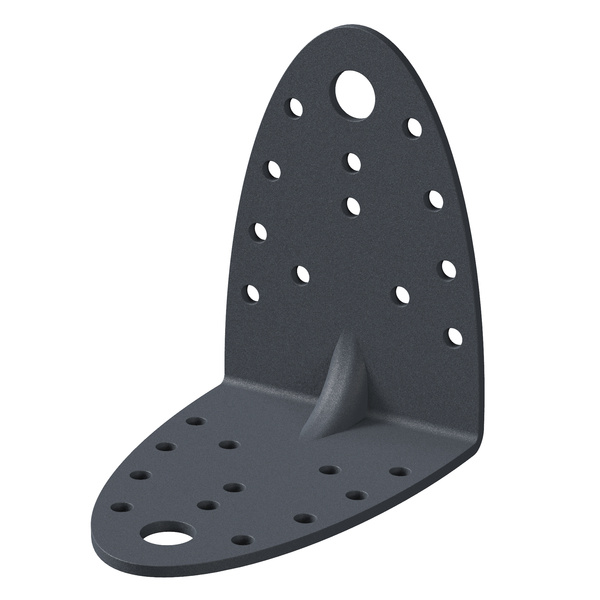 Schwerlast-Winkelverbinder Ovado, verz., graphitgrau beschichtet, 90x90x65mm