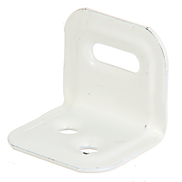 Verstellwinkel, geprägt, mit Langloch, zinkphosphatiert, weiß, TxHxB 25x25x30mm