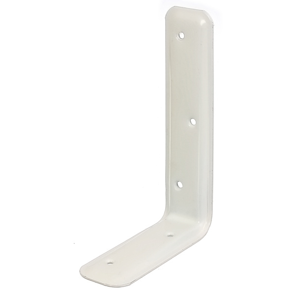 Stützwinkel, geprägt, zinkphosphatiert, weiß beschichtet, TxHxB 100x160x40mm
