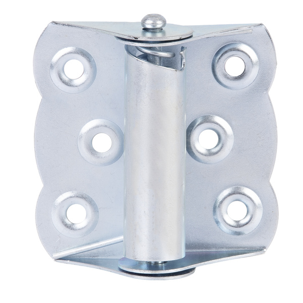 Scharnier, selbstschliessend, galv. blau verzinkt, LxB 70x65mm