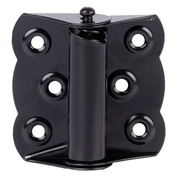 Scharnier, selbstschliessend, schwarz beschichtet, LxB 70x65mm, Karte à 1 St.