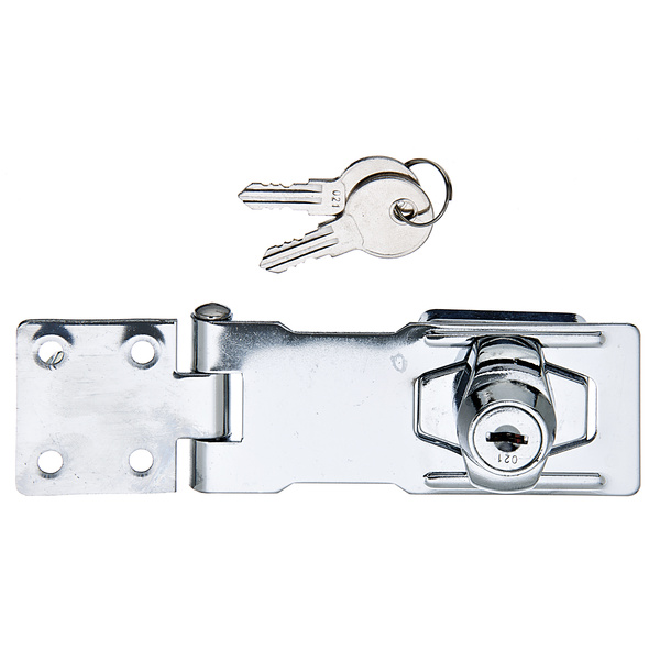 Sicherheits-Überfalle, abschließbar, chromatiert, LxB Überf.:100x41,5, L Platte:40mm