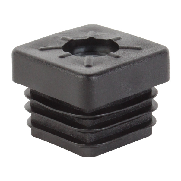 Gewindestopfen, Kst. schwarz, BxT 20x20mm, Gewinde M8