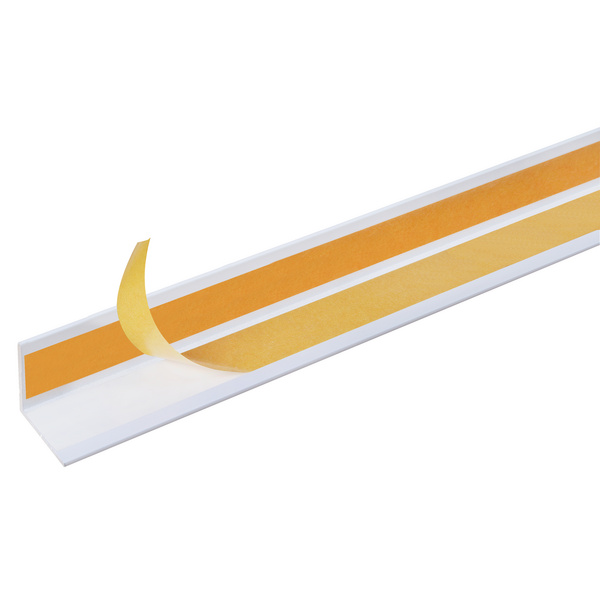 Winkelprofil, selbstklebend, gleichsch., PVC weiß, LxBxHxS 2600x15x15x1mm