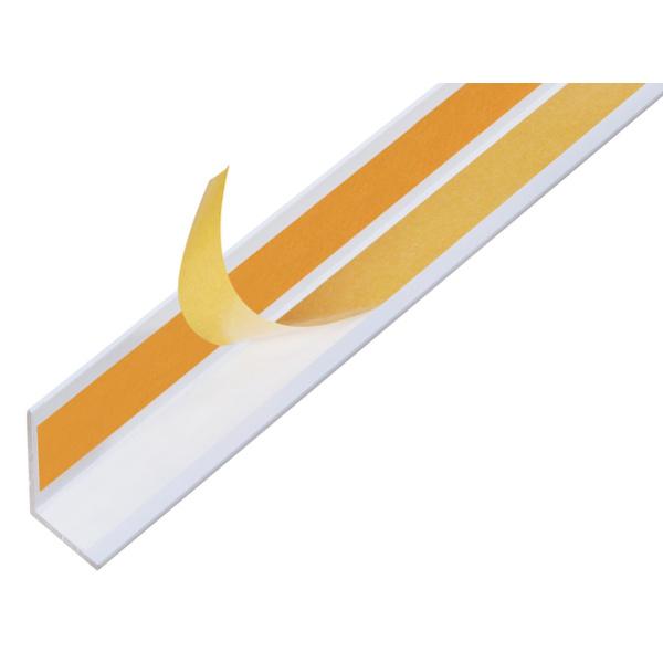 Winkelprofil, selbstklebend, gleichsch., Alu, weiss besch., LxBxHxS 1000x20x20x1,5mm