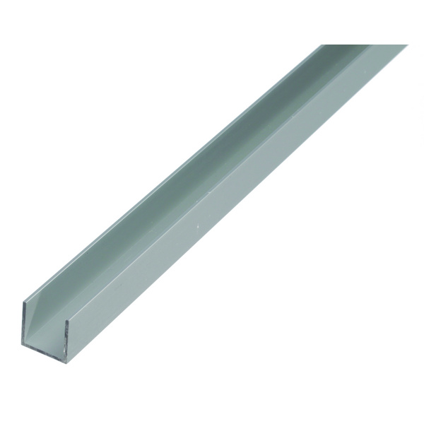 U-Profil, Alu silber elox., LxBxHxS 2000x12x10x1,5mm