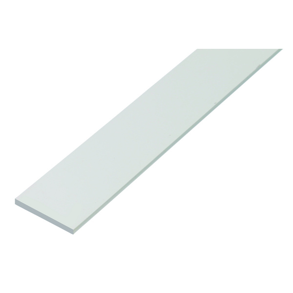 Flachstange, PVC weiß, LxBxS 1000x20x2mm