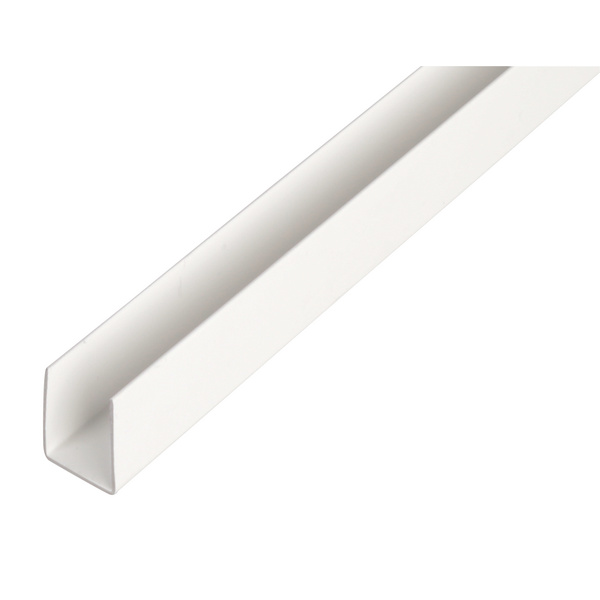 U-Profil, PVC weiß, LxBxHxS 1000x21x20x1mm