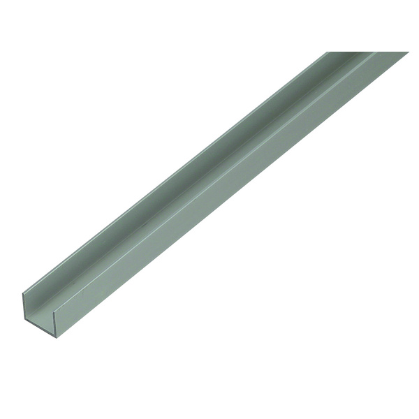U-Profil f.Spanplatten 16/19mm, Alu silber elox., LxBxS 1000x19x15x1,5mm