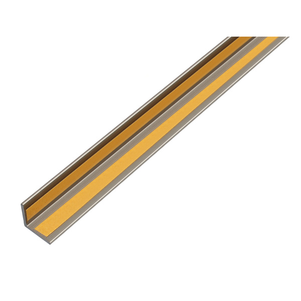 Winkelprofil, selbstkl.gleichsch.Alu, edelstahldesign, dkl, LxBxHxS 1000x20x20x1mm