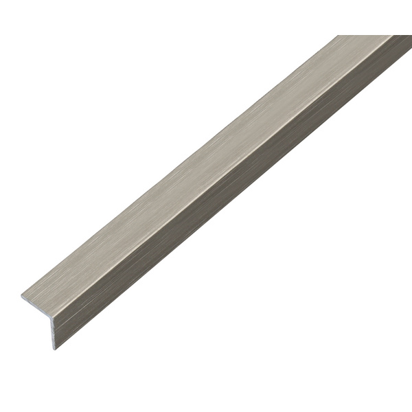 Winkelprofil, selbstkl.gleichsch.Alu, edelstahldesign, dkl, LxBxHxS 1000x20x20x1mm