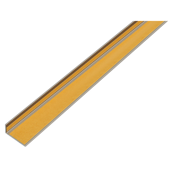 Winkelprofil, selbstkl.ungleichsch.Alu, edelstahldesign, dkl, LxBxHxS 1000x20x10x1mm