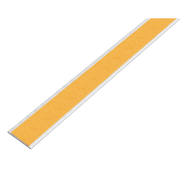 Flachstange, selbstklebend, Alu, edelstahldesign, hell, LxBxS 1000x20x2mm