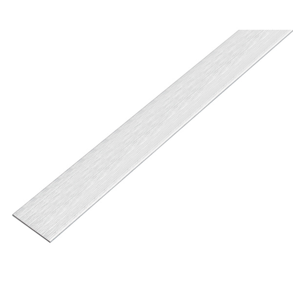 Flachstange, selbstklebend, Alu, edelstahldesign, hell, LxBxS 1000x20x2mm