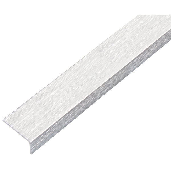 Winkelprofil, selbstkl.gleichsch.Alu, edelstahldesign, hl, LxBxHxS 1000x20x10x1mm