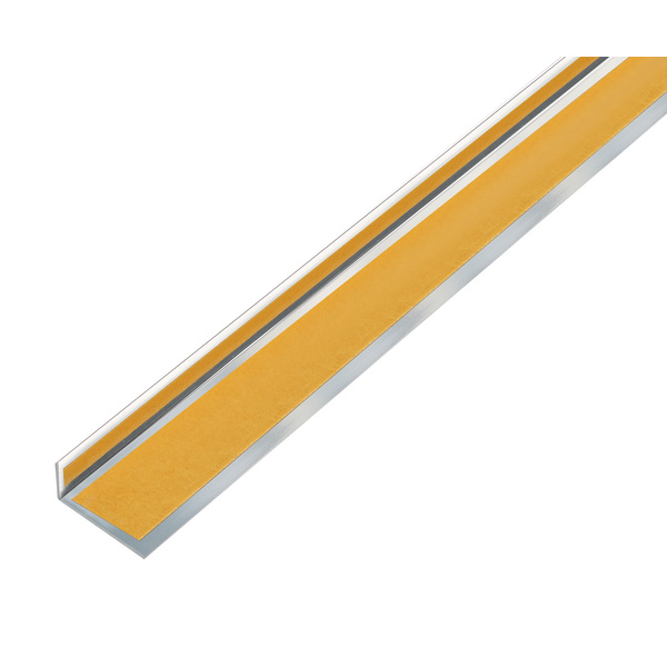 Winkelprofil, selbstkl.gleichsch.Alu, edelstahldesign, hl, LxBxHxS 1000x25x15x1,5mm