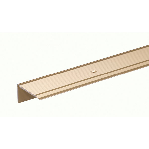 Treppenkanten-Schutzprofil, gebohrt, Alu sand elox., LxBxHxS 1000x45x23x2,5mm