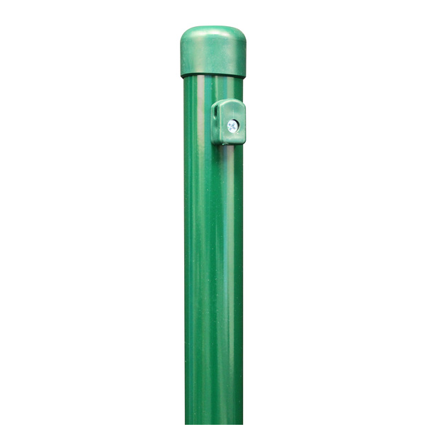 Zaunpf., zinkp.grün Kst.b., Pfostenst. ⌀34mm, Geflechth. 800mm