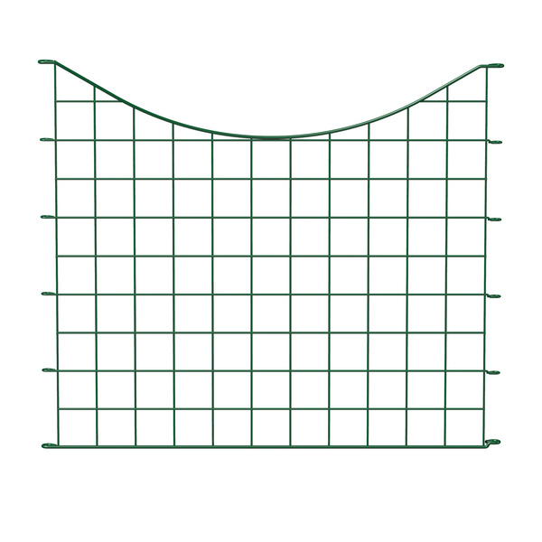 Teich-Zaunf., Bogen mittig unten, grün Kst.b., lichteBreite 777mm, Höhe mittig 525mm