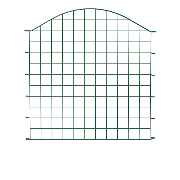 Teich-Zaunf., Bogen mittig oben, grün Kst.b., lichte Breite 777mm, Höhe mittig785mm