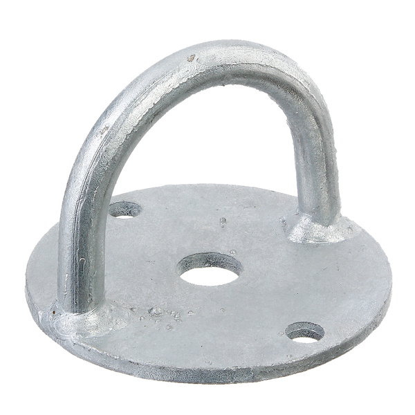 Befestigungsbügel, feuerverzinkt, zum Aufschrauben, Aufschraubplatte Ø100mm