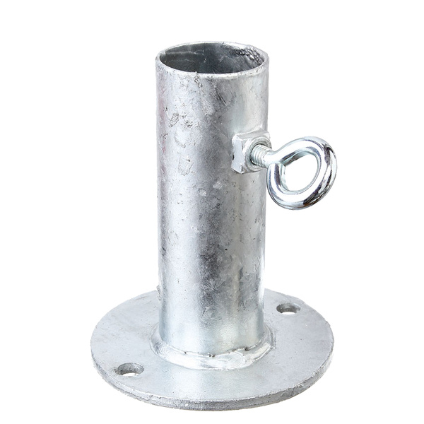 Halter für Sonnenschirme, feuerverzinkt, zA, Platte Ø100mm, f.Standrohr Ø20-38mm