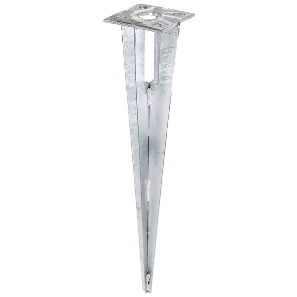 Einschlag-Bodenhülse f.Stahlrohr-Zaunpf., feuerverz., Länge500mm, für PfostenØ34mm