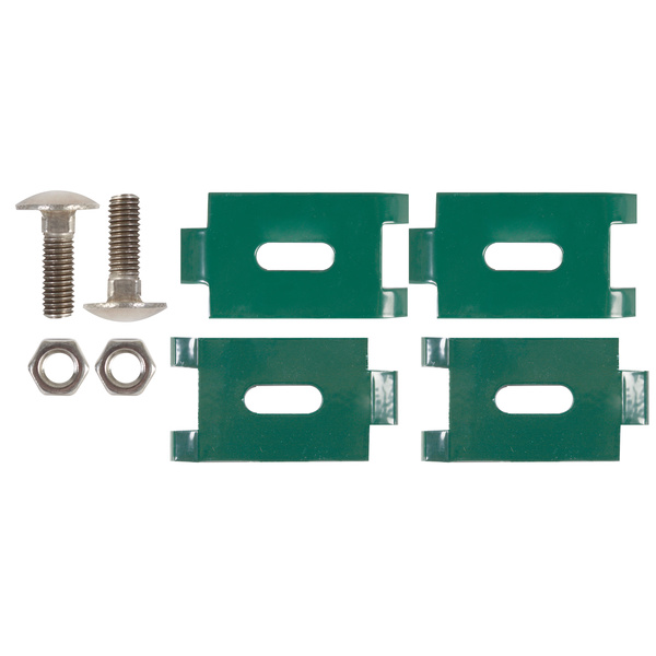 Eckverbinder zur Verbindung zweier Gittermatten, feuerv., grün RAL 6005