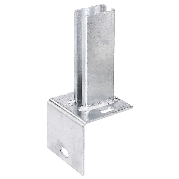 Pfostenträger f. Zaunpf. Doppelstab-Gittermatten /L-Steine, fvz, z. Aufschr. f. 60x40mm