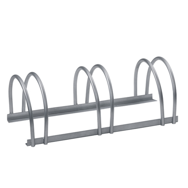 Mehrfach-Fahrradständer freist., fvz, Einstellplätze 3, LxT 700x300mm