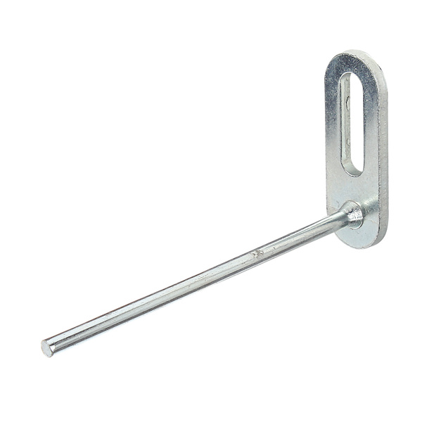 Lochplattenhaken, galv. blau verzinkt, Ø4mm, Tiefe Haken 80mm