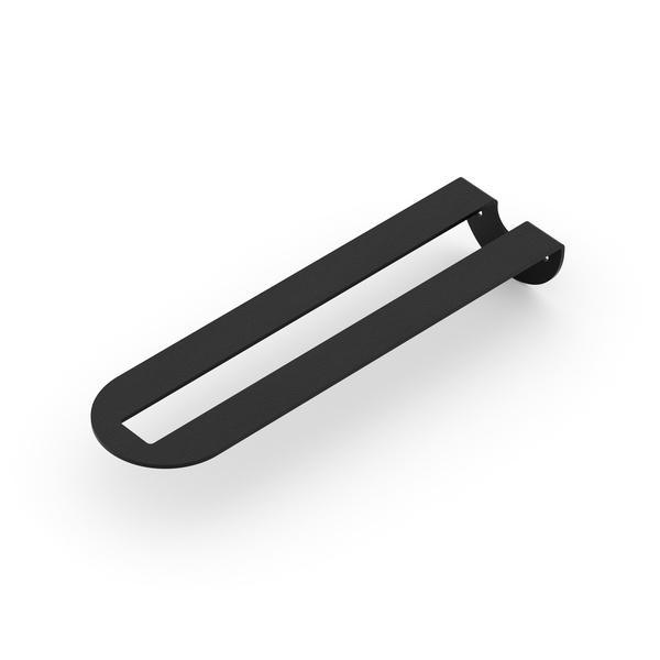 Regalträger Gina, matt schwarz mit Feinstruktur kunststoffbeschichtet RAL 9005, HxTxBxS: 60x220x50mm