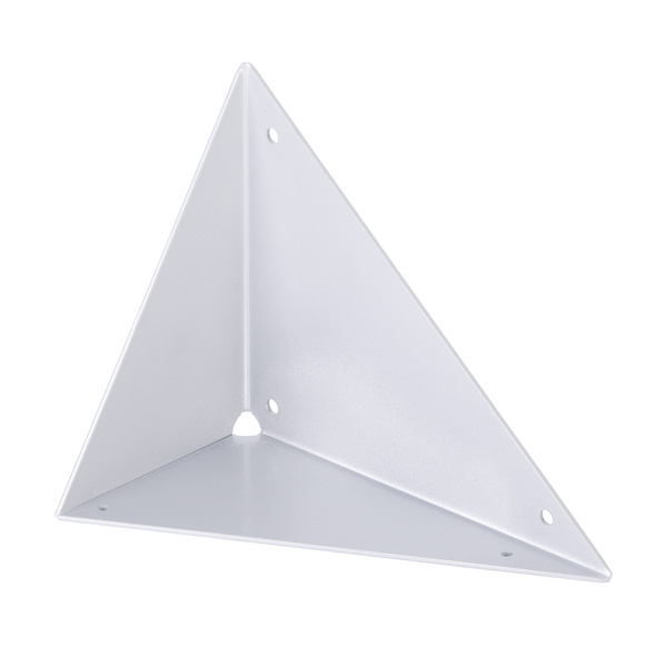 Regalträger Hugo, weißaluminium glänzend kunststoffbeschichtet RAL 9006, HxTxBxS: 180x102x150mm