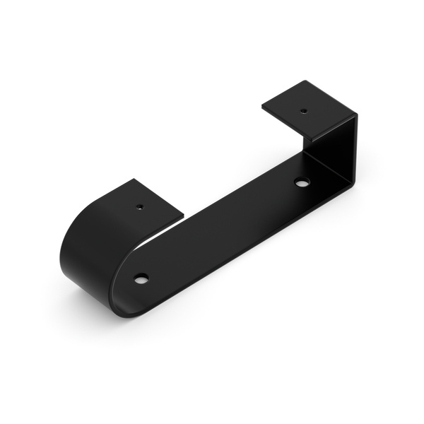 Regalträger Karla, matt schwarz mit Feinstruktur kunststoffbeschichtet RAL 9005, HxTxBxS: 60x205x45mm