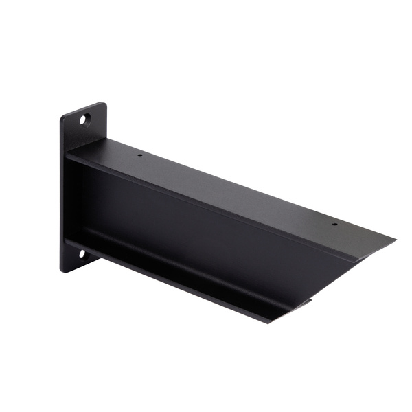 Regalträger Loki, matt schwarz mit Feinstruktur kunststoffbeschichtet RAL 9005, HxTxBxS: 130x304x46mm