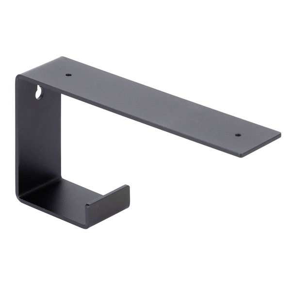 Regalträger Quinn, matt schwarz mit Feinstruktur kunststoffbeschichtet RAL 9005, HxTxBxS: 100x200x45mm