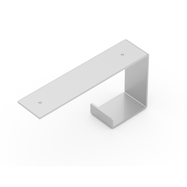 Regalträger Quinn, weißaluminium glänzend kunststoffbeschichtet RAL 9006, HxTxBxS: 100x200x45mm