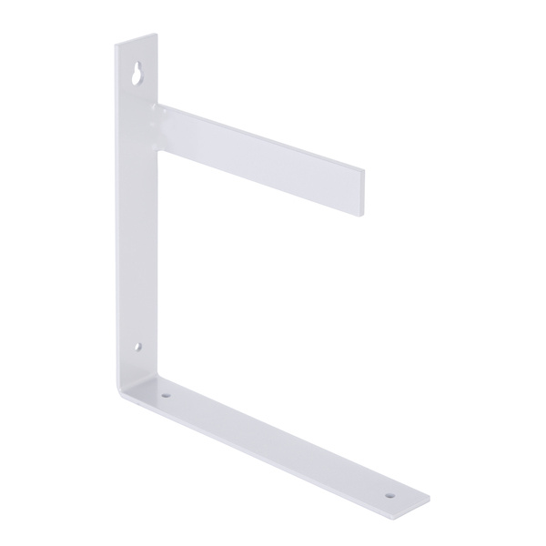 Regalträger Uma, rechts, weißaluminium glänzend kunststoffbeschichtet RAL 9006, HxTxBxS: 205x205x30mm