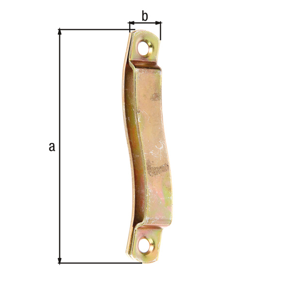 Klinkkrampe, galv. gelb verzinkt, LxB 97x14 mm
