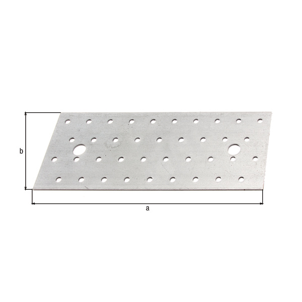Lochplatte, sendzimirverzinkt, LxB 200x80 mm, verpackt à 25 St.