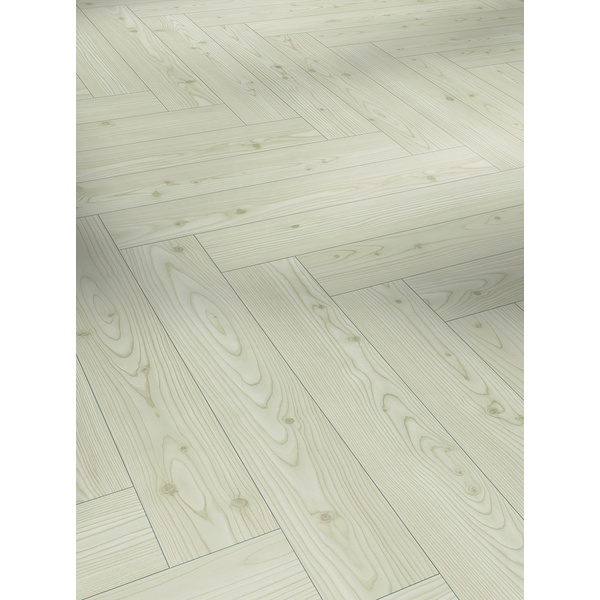 Laminatboden Lärche Yukon weiß Fischgrät - Trendtime 3