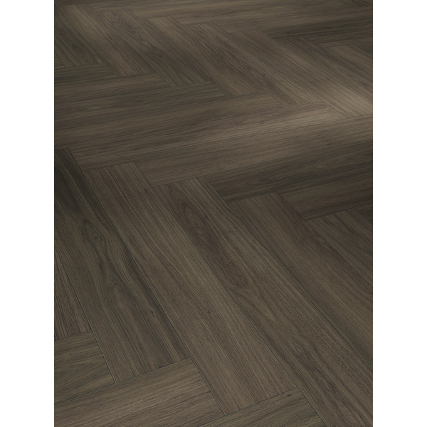 Klick-Designboden HDF Eiche Artemis kaffeebraun Fischgrät - Modular One