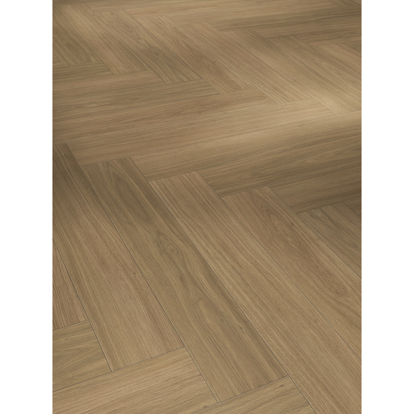 Klick-Designboden HDF Eiche Artemis karamellbraun Fischgrät - Modular One