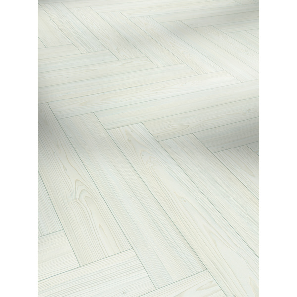 Klick-Designboden HDF Lärche Apollo weiß Fischgrät - Modular One