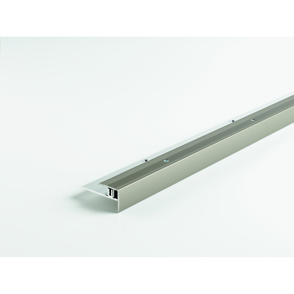 Treppenkantenprofil Aluminium für Parkett Edelstahl 2600mm