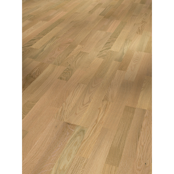 Parkett Eiche Sauvignon leicht geweißt 3-Stab Schiffsboden weiß lackiert matt - Classic 3060