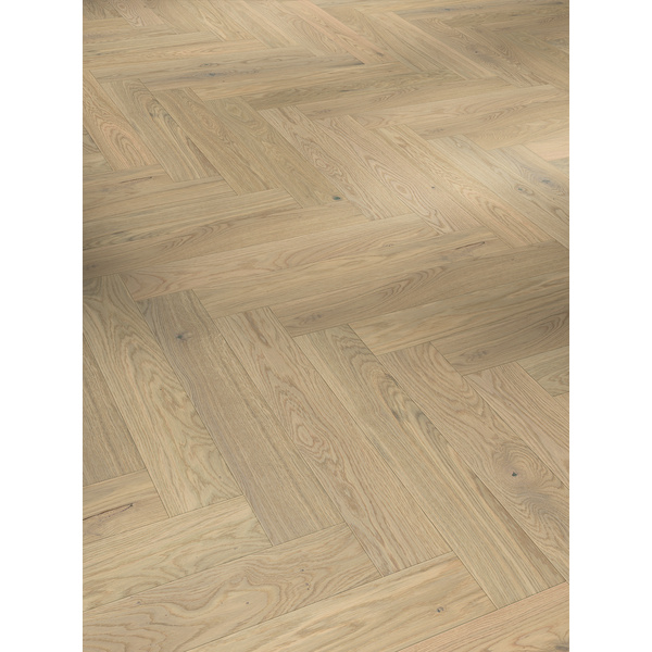 Parkett Eiche Bardolino weiß Fischgrät weiß lackiert matt Living Plus - Trendtime 3