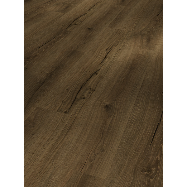 Klebe-Vinylboden massiv Eiche Cambridge geräuchert Landhausdiele - Basic 2.0