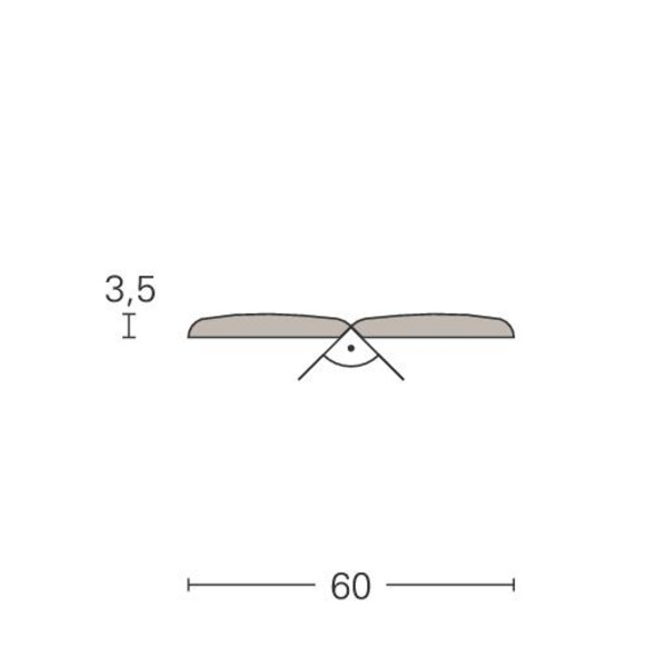 Faltleiste FAL Light Lines Dekor 2200x60x3,5mm